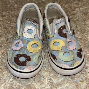 Toddler donut print slip on vans